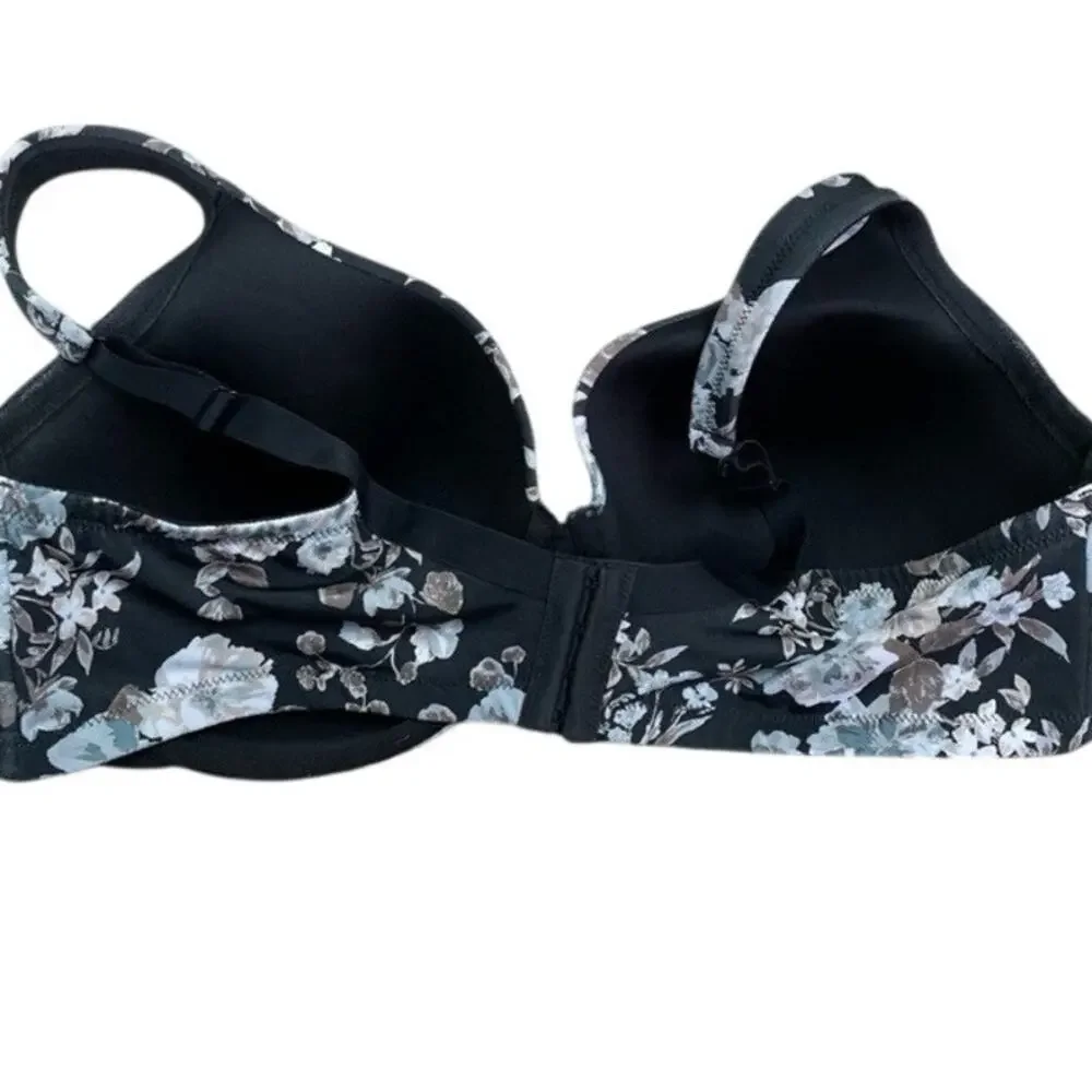 New Cacique‎ 42C Bra Dark Floral Backsmoother Lightly Lined Full Coverage